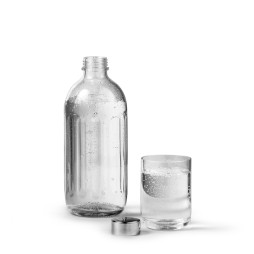  Glas flaske - Polished Steel