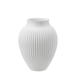 Vase 20 cm Ripple Hvid