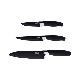 Knivsæt med 3 Knive Brooklyn Krom