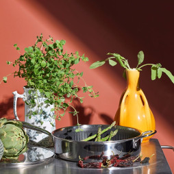 Traktørpande Nonstick med Glaslåg