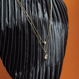 Embla Halsband Crystal gold