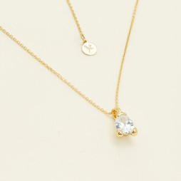 Embla Halsband Crystal gold