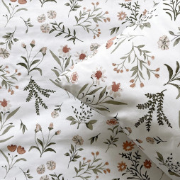 Påslakan Juliana 2-dels orange/grön