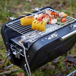 To go BBQ gasgrill Sort Rustfrit stål