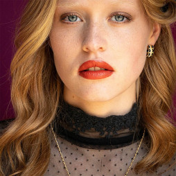 Øreringe Coco Hoops Jet/Gold