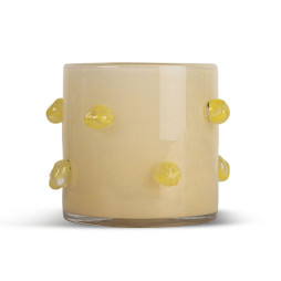 Fyrfadsstage Arlo M beige/gul