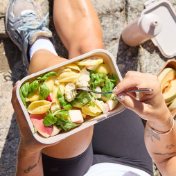 Tina madkasse Warm gray