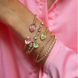 Armbånd Mini drop Gold Light Rose