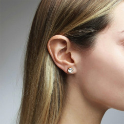 Øreringe Classic Stud Gold Crystal
