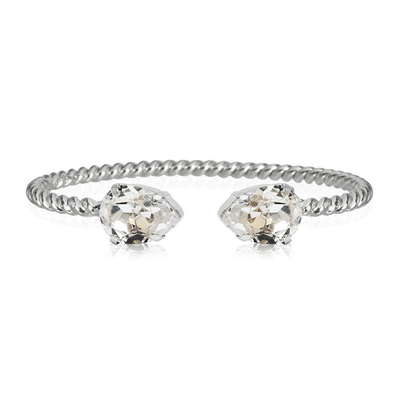 Armbånd Mini drop Rhodium Crystal