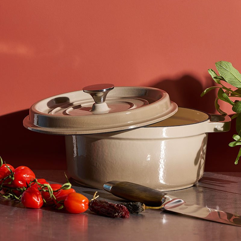 Støbejernsgryde YoKama 4,2L - Greige