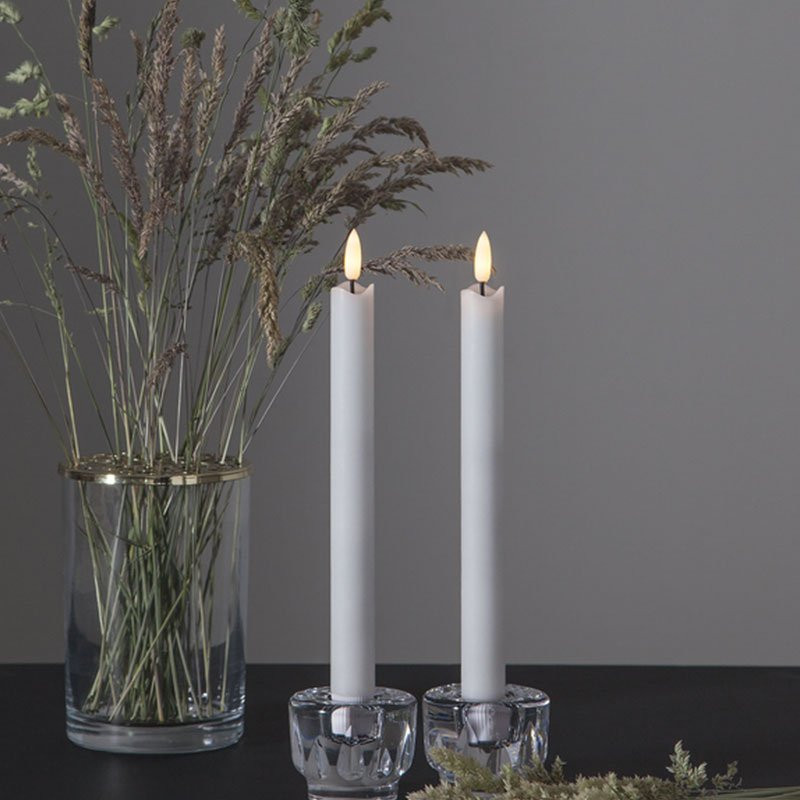 LED Antiklys 2-pak Flamme Rustic 25 cm