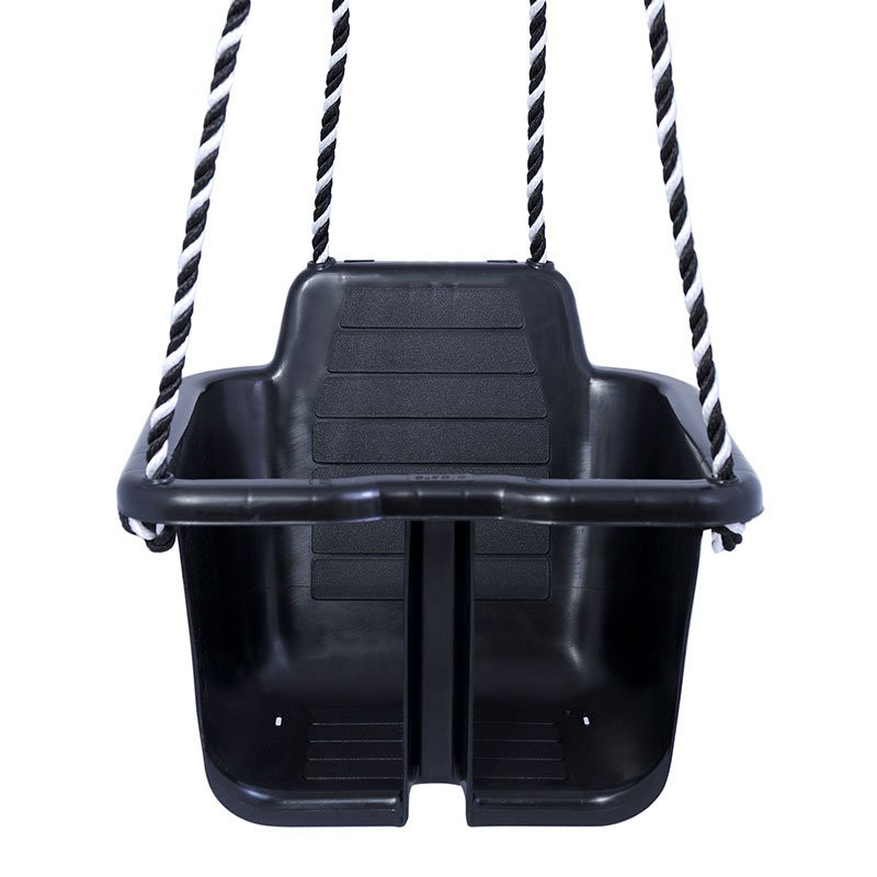 Babygynge med reb sort