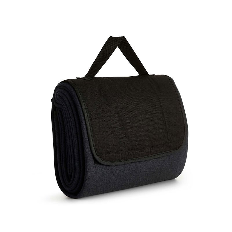 Picnicplaid sort 150 x 120 cm