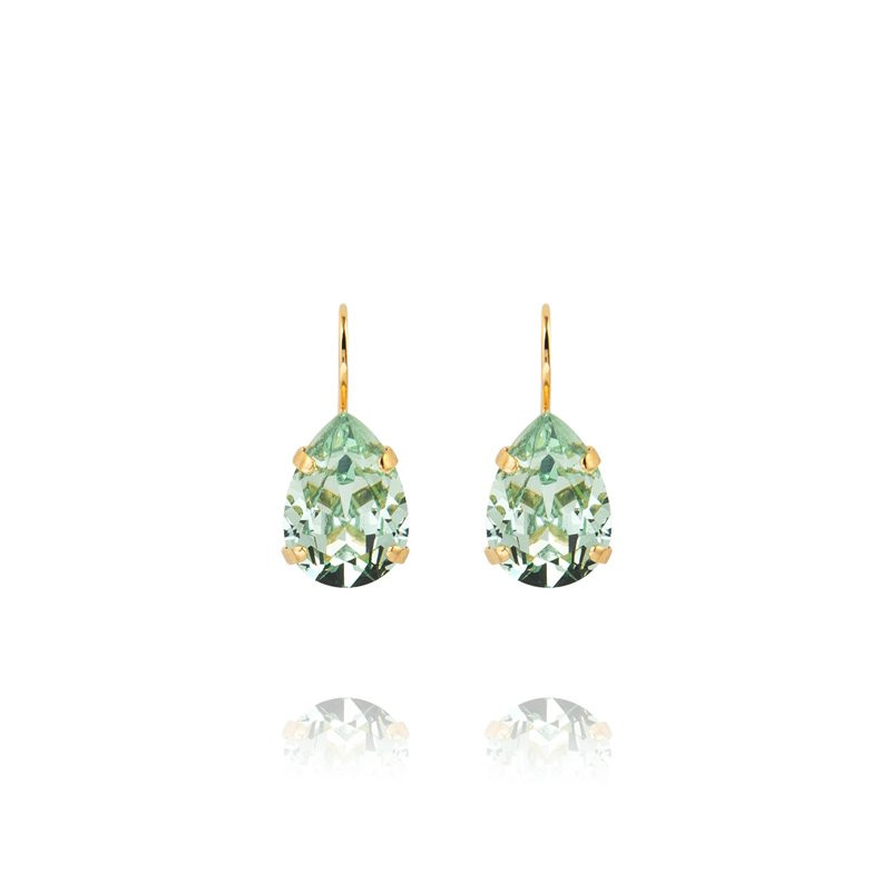 Øreringe Mini Drop Clasp Gold Chrysolite