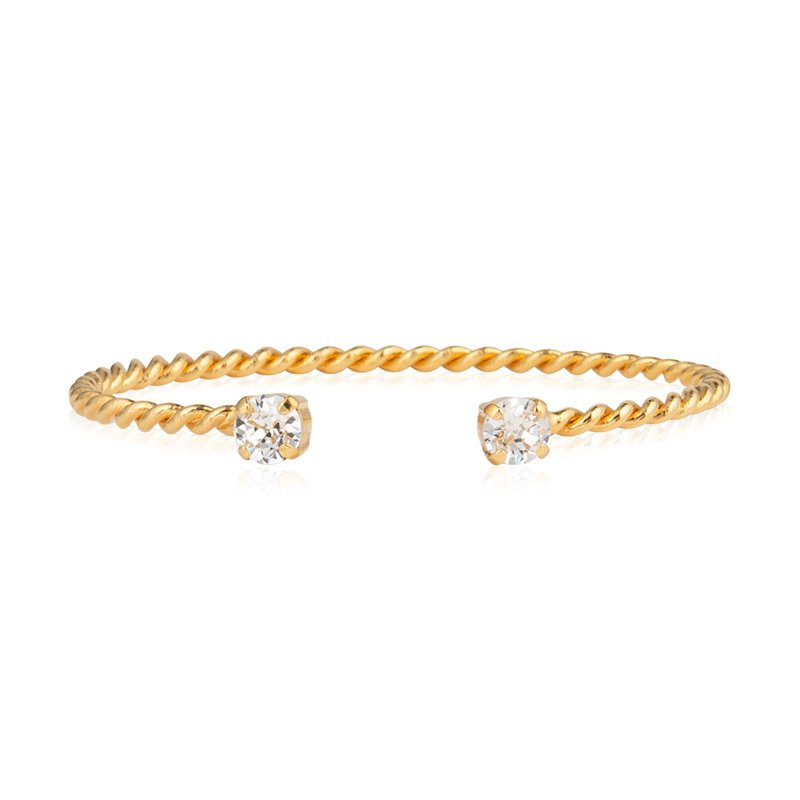 Armbånd Mini Twisted Gold Crystal