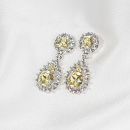Sofia Crystal Citrine Earrings