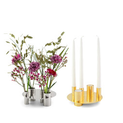  Awa Reversible Vase/Candleholder Brass