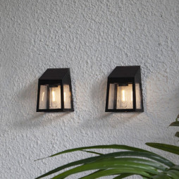 Solar-powered Wall Lighting 2-pack Wally