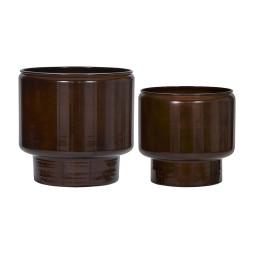 Pile Pot Indoor/Outdoor 2-Pack Brown