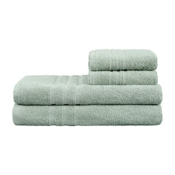 4-Piece Set Towels & Bath Towels Basic Terry Green
