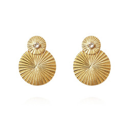 Mini Odessa Earring Gold Crystal