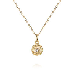 Mini Odessa Necklace Gold Crystal