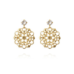Andrea Earring Gold Crystal