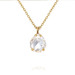 Mini Carlotta Necklace Gold Crystal