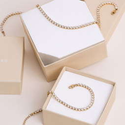 Shiny Tennis Bracelet Gold M