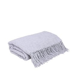 Jolie Cashmere Blend Throw - Light Grey