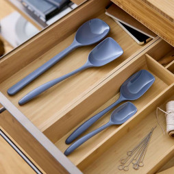 4-Piece Cooking Spoon Set Classic Dusty Blue