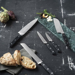 Pluton Knife Set 5 Pieces Steel/Black