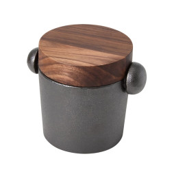 Mortar Cas Iron and Walnut