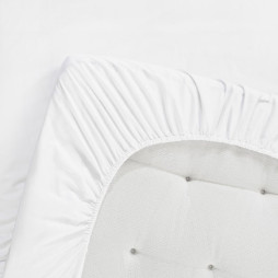 Fitted Sheet in Egyptian Cotton 90×200 cm, white