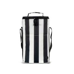 rPET City striped cooler bag tall 9 liters black/white