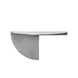 Side table Mega brushed silver finish