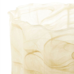 Curl candle holder beige