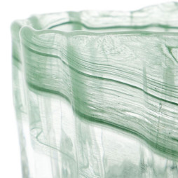Curl candle holder green