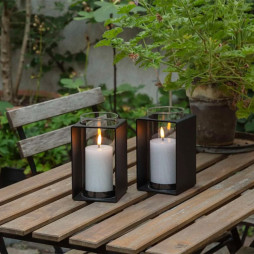 Glow Lantern 18 cm Black