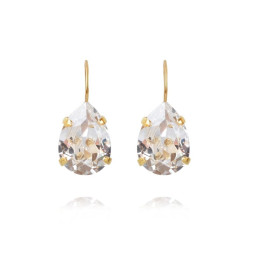 Earrings Mini Drop Clasp Gold Crystal