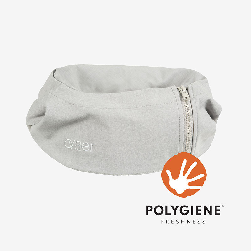 Polygiene Neck Pillow with hood Misty Grey