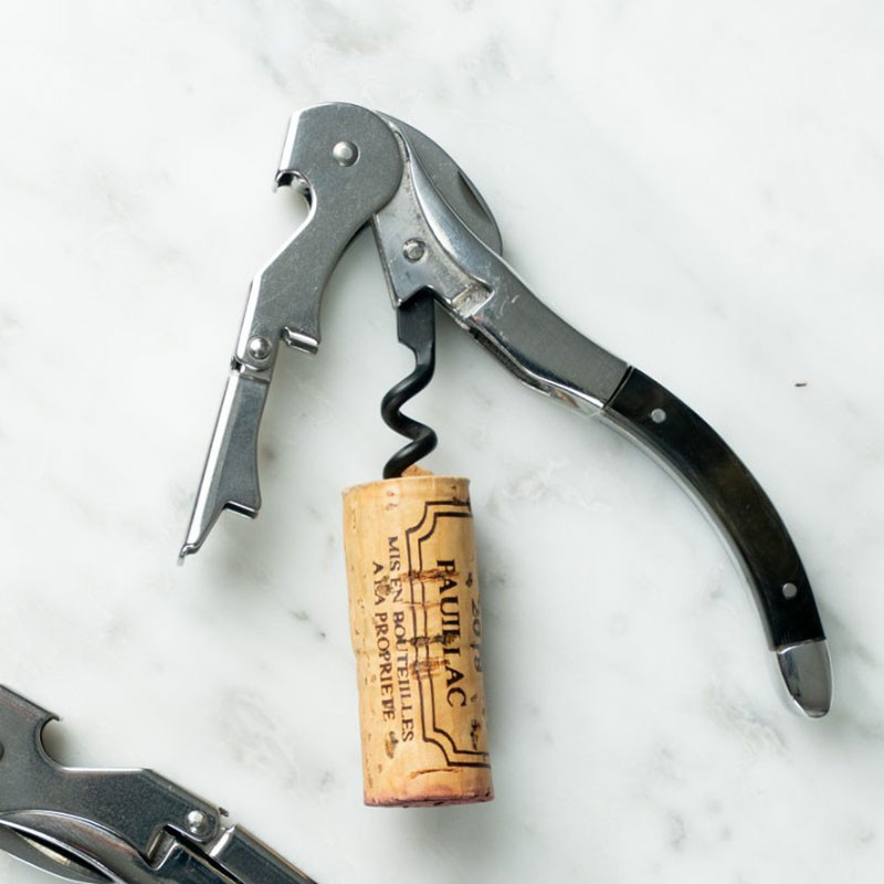 Wine Opener Pulltaps Cordoba Bone with leather holster
