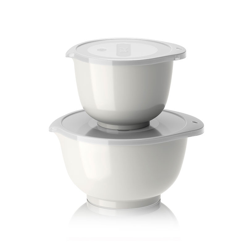 Margrethe Bowl set 2-pack with lid White