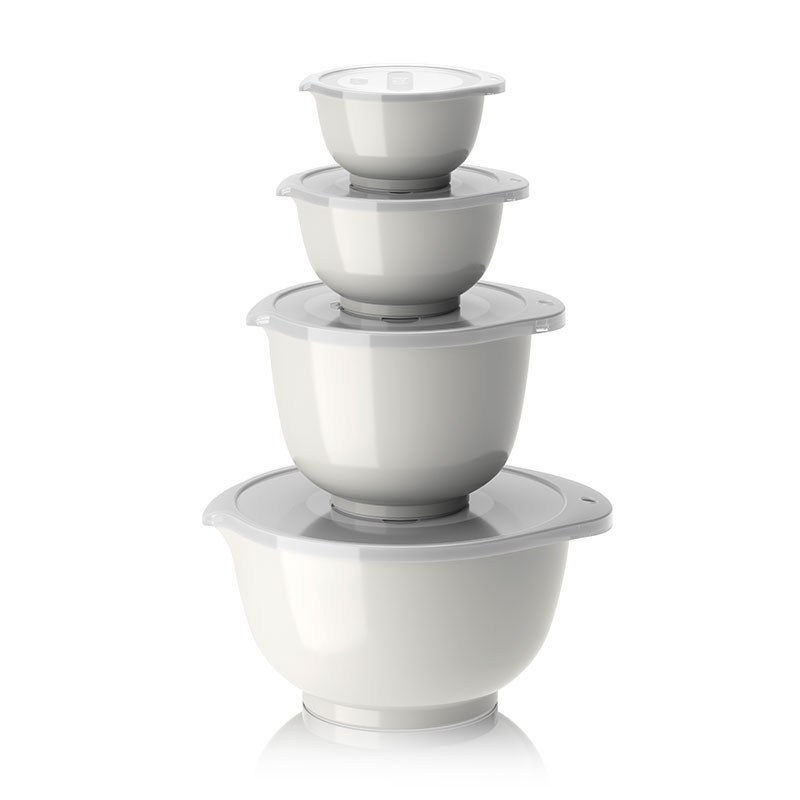 Margrethe Bowl set 4-pack with lid White