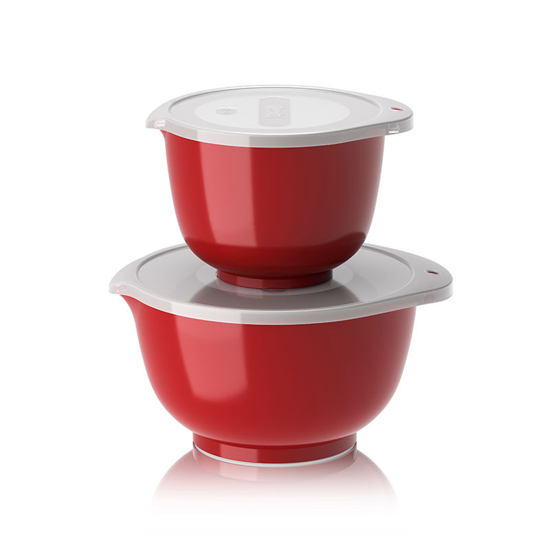Margrethe Bowl set 2-pack with lid Red