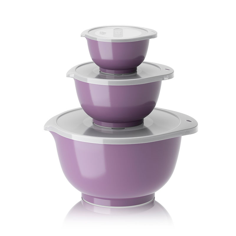Margrethe Bowl set 3-pack with lid Lavender