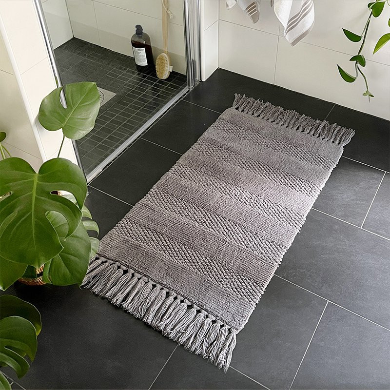 Badrumsmatta Milano 70x120cm Grå 1900g/m2