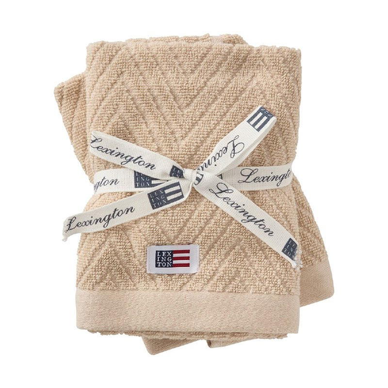 Herringbone Guest Towel 30x50 cm 2-pack Beige