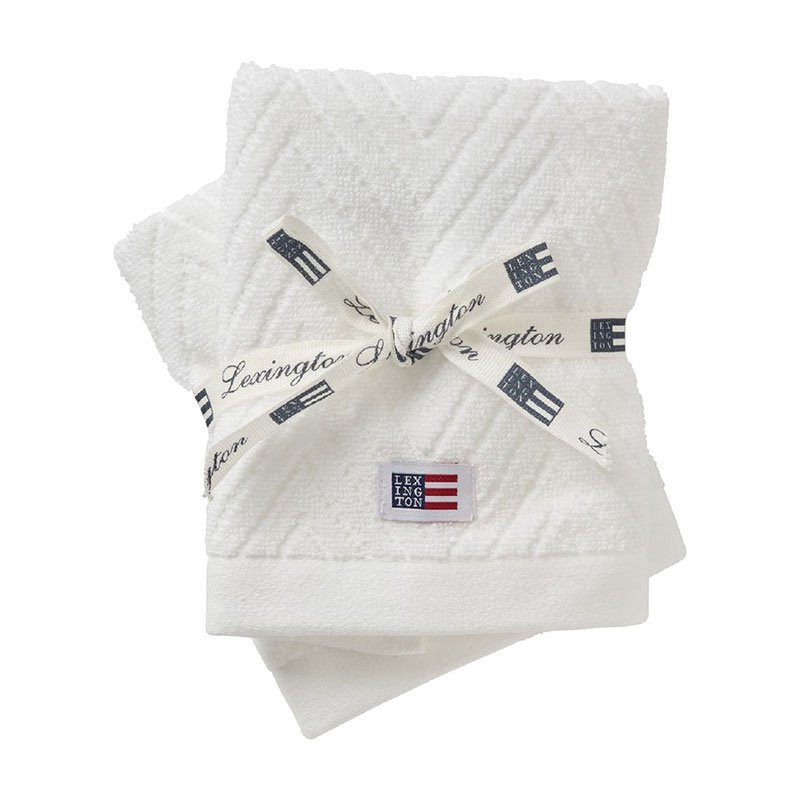 Herringbone Guest Towel 30x50 cm 2-pack White